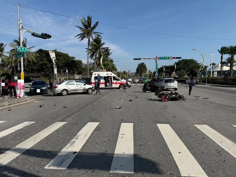 花蓮市南濱路、和平路口今（21）日上午9時許發生1起死亡車禍。