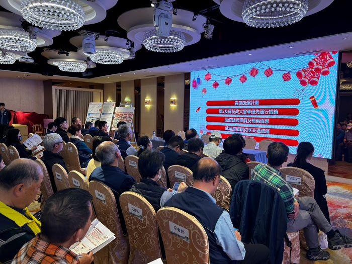 《圖說》公路局115年新北地區春節疏運記者會現場。〈記者葉柏成攝〉