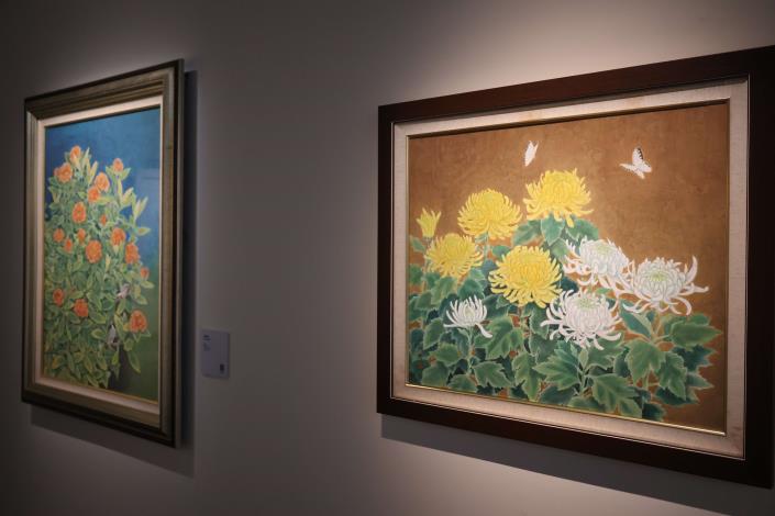 陳石柱校長的膠彩創作以花卉、植物及臺灣風景為主題,風格清新自然、溫馨雅致。